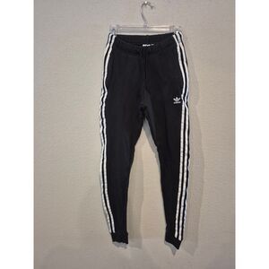 Adidas Women's Size 2XS Black Track Pants White Stripes